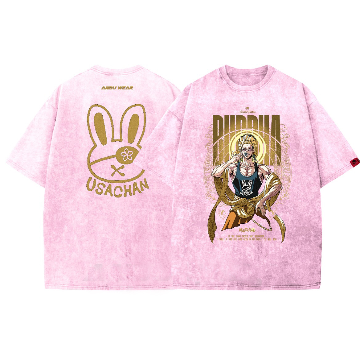 USACHAN and Record of Ragnarok Vintage washed T-shirt