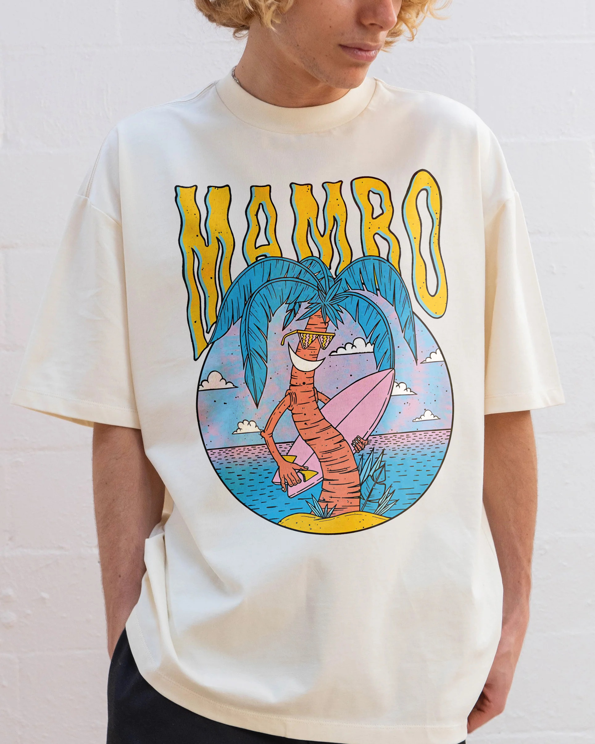 Cotton T-Shirt | Unisex Fit Landscape Surf Memro TEE | TIDESENCE
