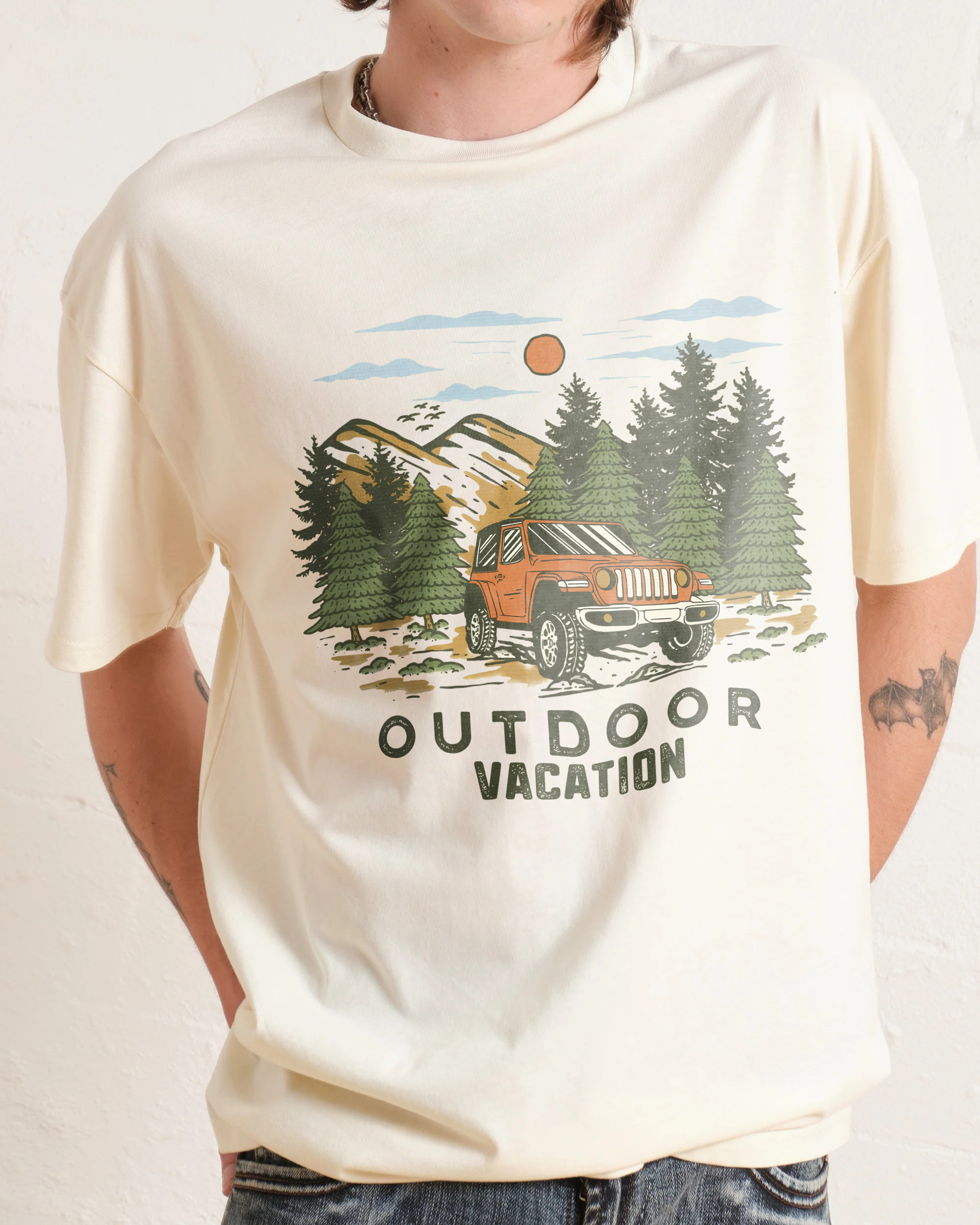 Cotton T-Shirt | Forest Journey Unisex Fit Outdoor Vacation | TIDESENCE