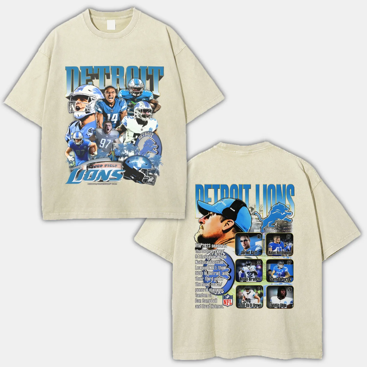 T-Shirt 2023 LIONS Graphic Unisex-Adult Ultra Cotton Washed | TIDESENCE