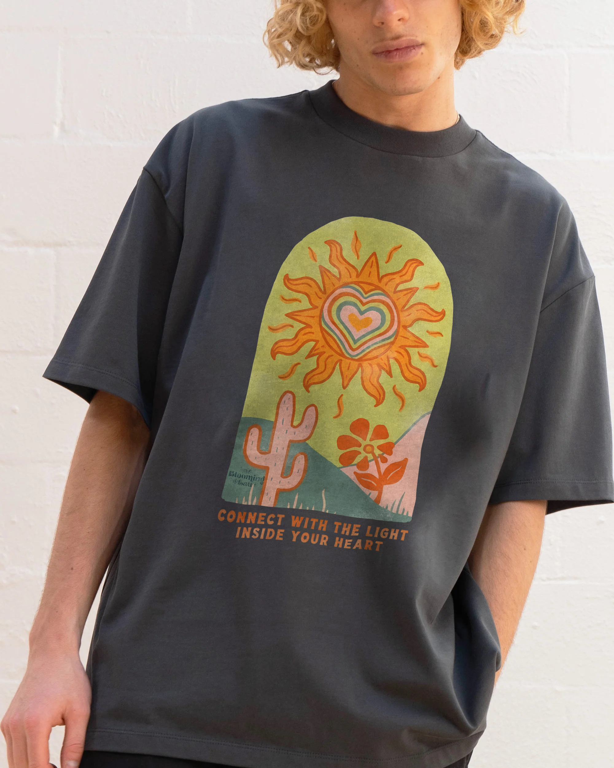 Cotton T-Shirt | Unisex Hippie Sun TEE | TIDESENCE