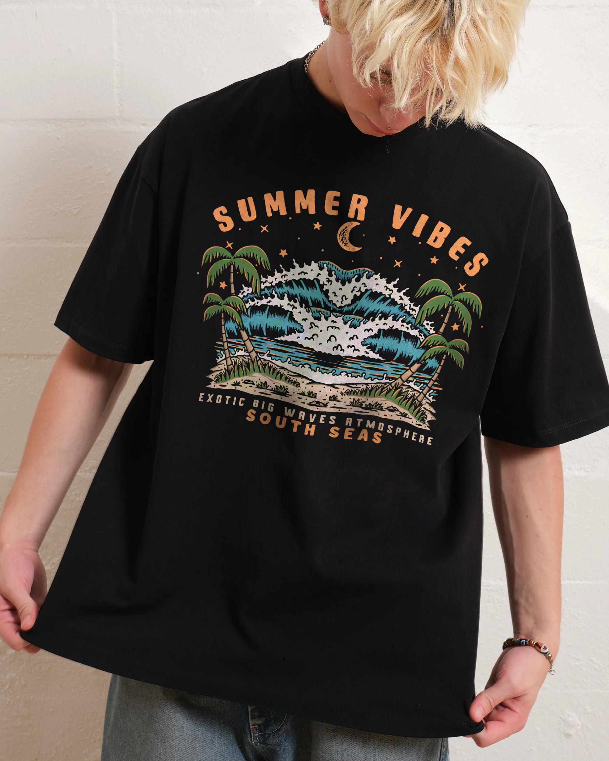 Cotton T-Shirt | Landscape Beach Unisex Fit South Seas | TIDESENCE