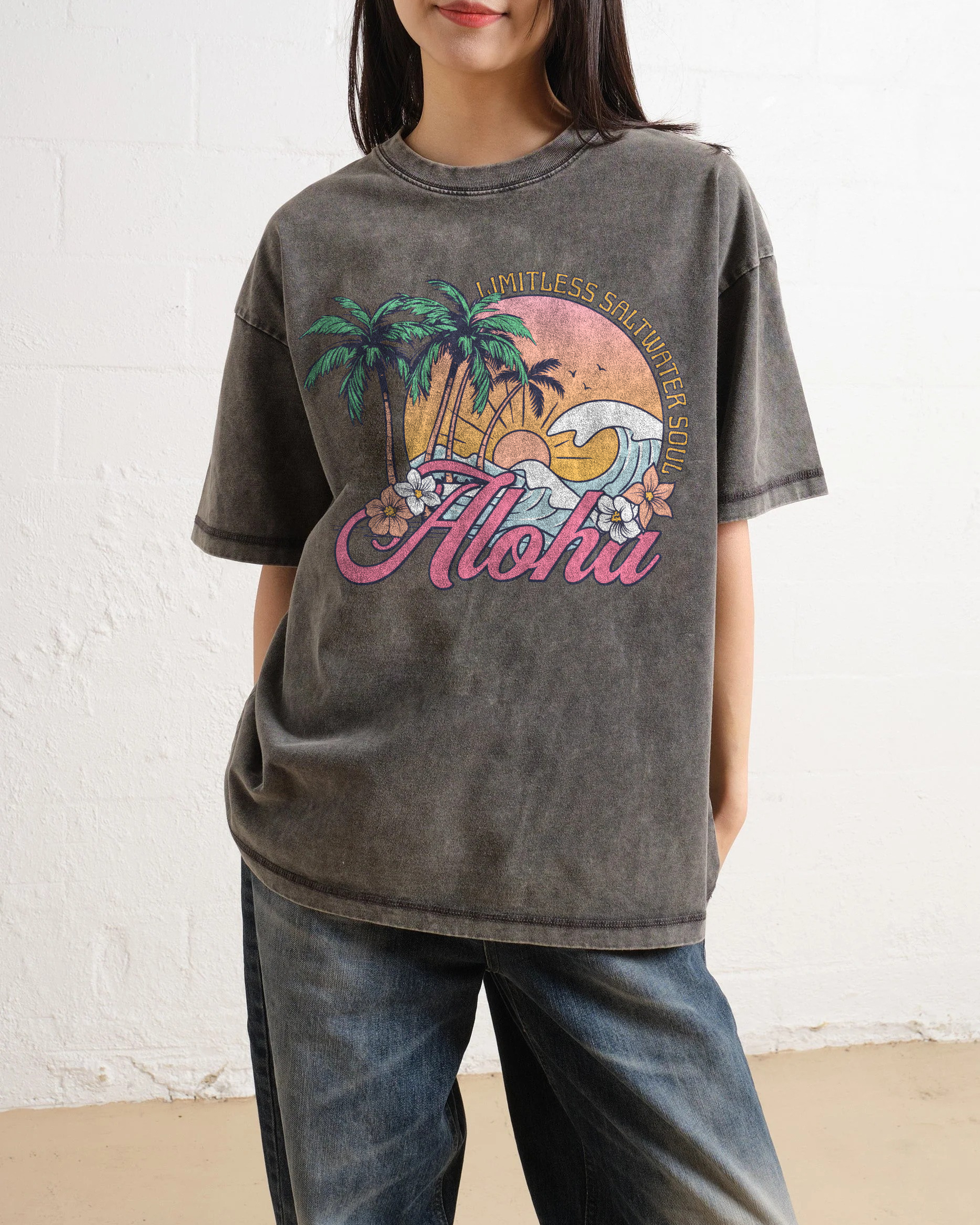 Washed T-Shirt | Landscape Unisex Limitless Saltwater Soul | TIDESENCE
