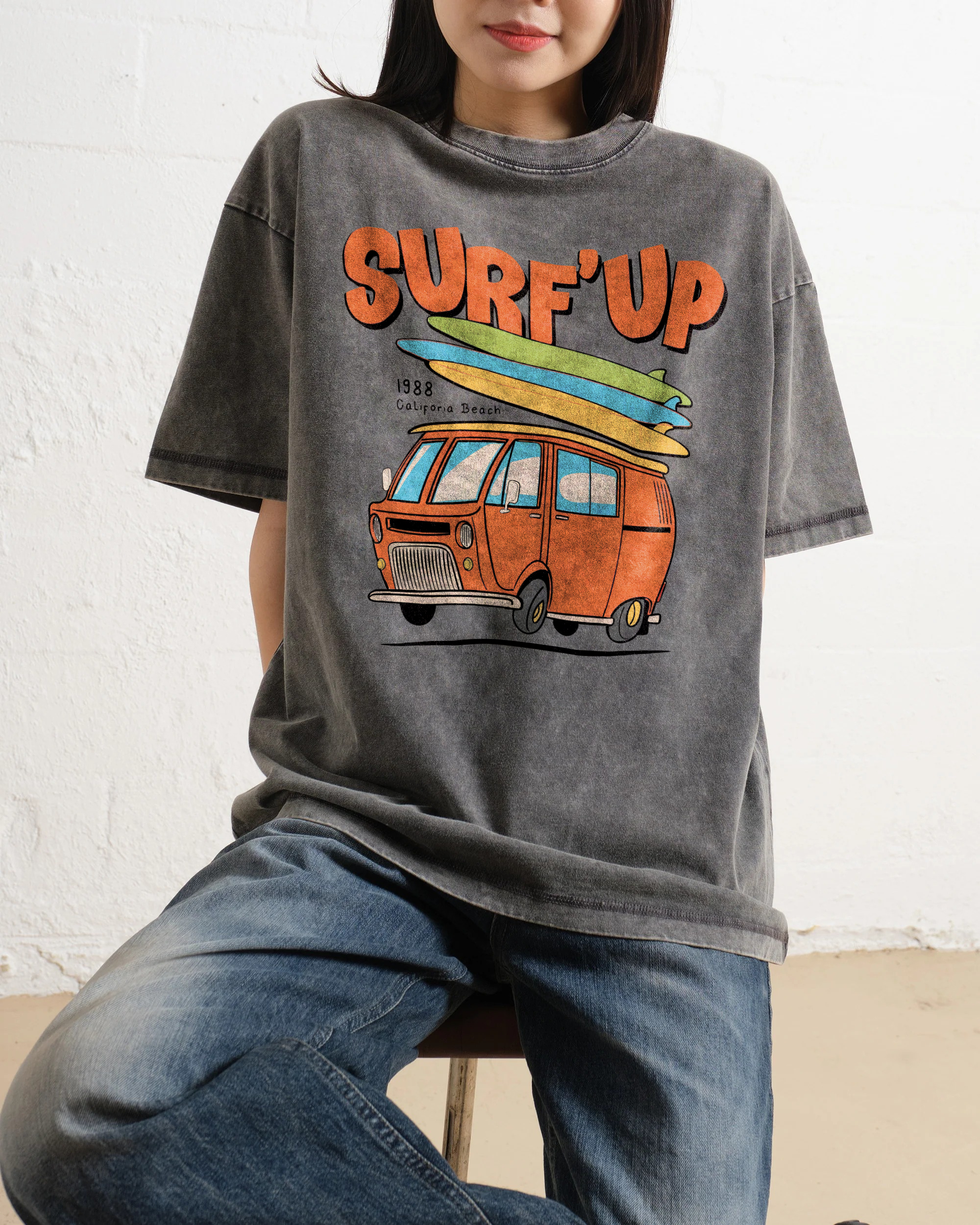 Washed T-Shirt | Surf Up Unisex Fit | TIDESENCE