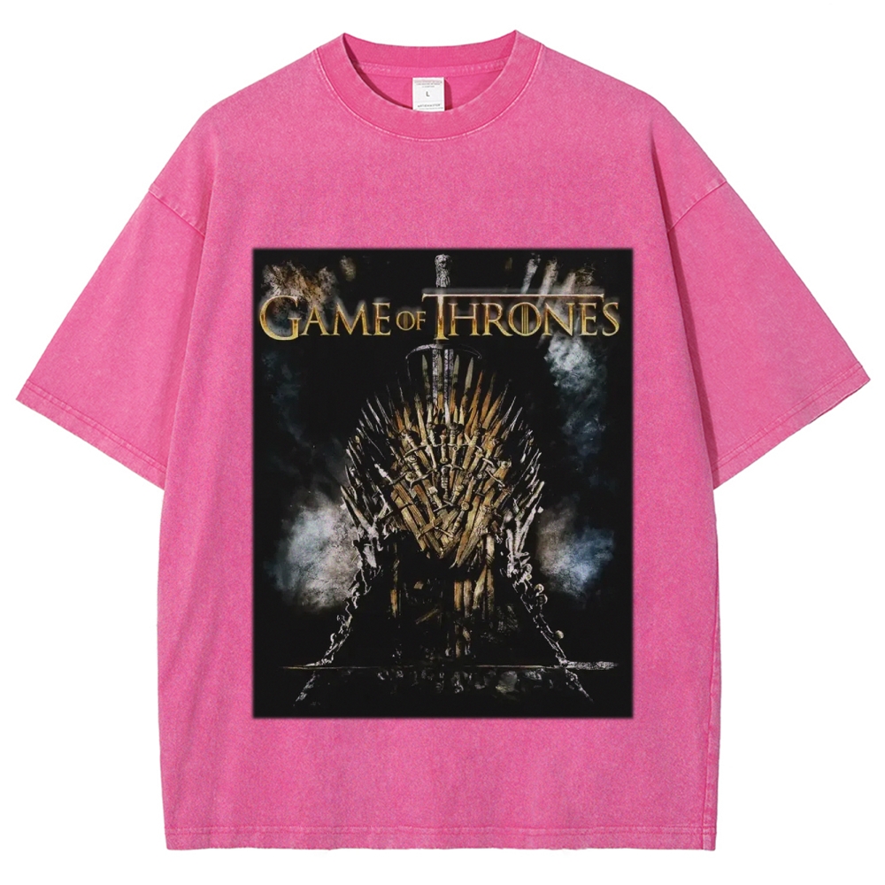 Unisex-Adult Ultra Cotton Washed T-Shirt Graphic GAME OF THRONES TEE 