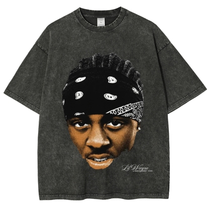 Unisex-Adult Ultra Cotton Washed T-Shirt Graphic YOUNG WEEZY TEE 