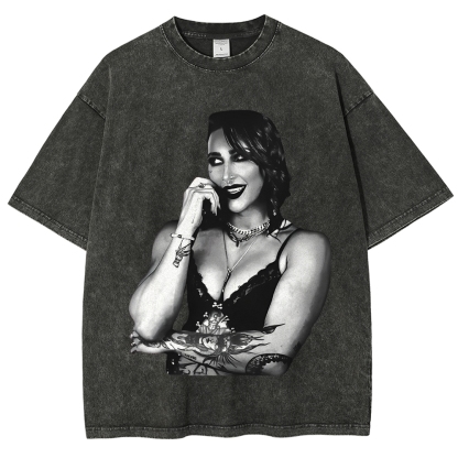 Unisex-Adult Ultra Cotton Washed T-Shirt Graphic 2024 RHEA RIPLEY TEE