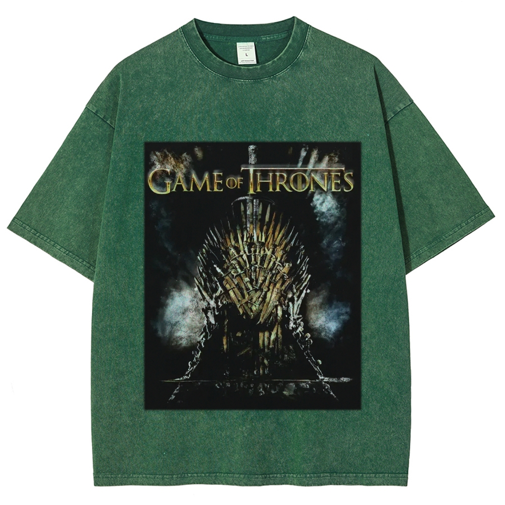 Unisex-Adult Ultra Cotton Washed T-Shirt Graphic GAME OF THRONES TEE 