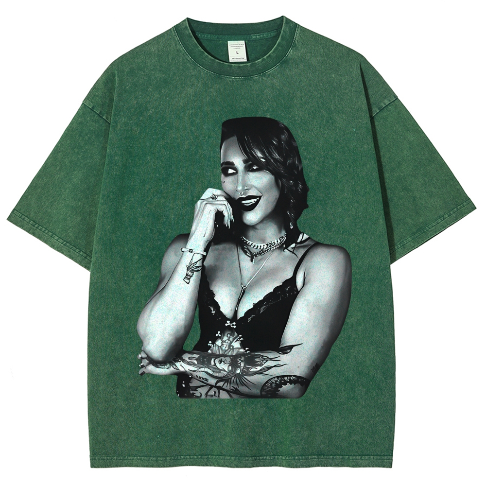 Unisex-Adult Ultra Cotton Washed T-Shirt Graphic 2024 RHEA RIPLEY TEE