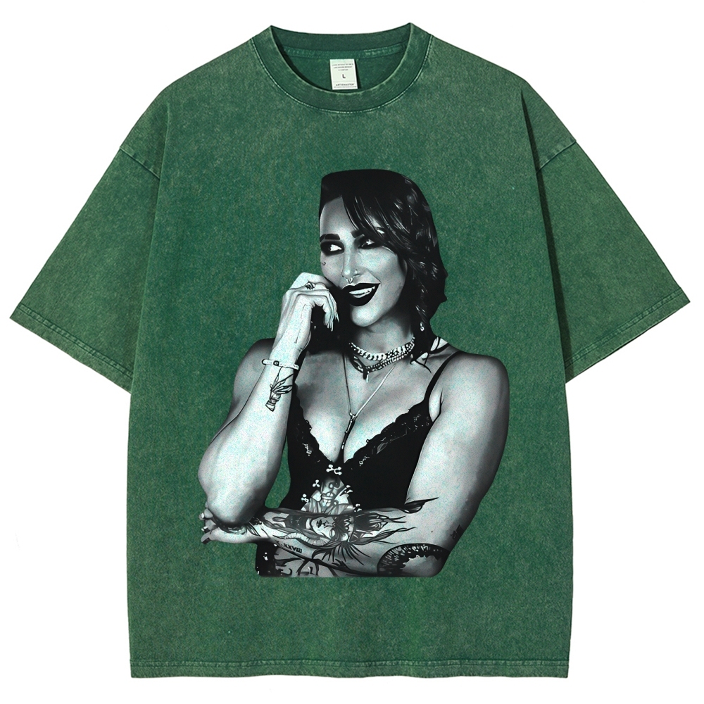Unisex-Adult Ultra Cotton Washed T-Shirt Graphic 2024 RHEA RIPLEY TEE