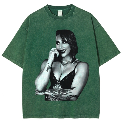 Unisex-Adult Ultra Cotton Washed T-Shirt Graphic 2024 RHEA RIPLEY TEE