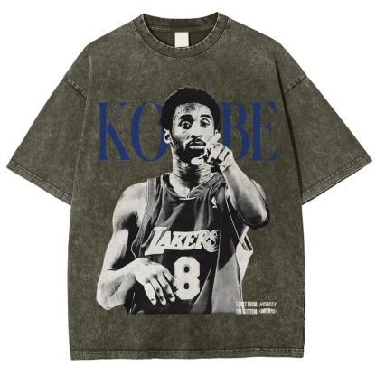 T-Shirt KOBE Graphic TEE Unisex-Adult Ultra Cotton Washed | TIDESENCE
