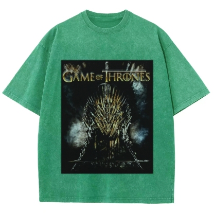 Unisex-Adult Ultra Cotton Washed T-Shirt Graphic GAME OF THRONES TEE 