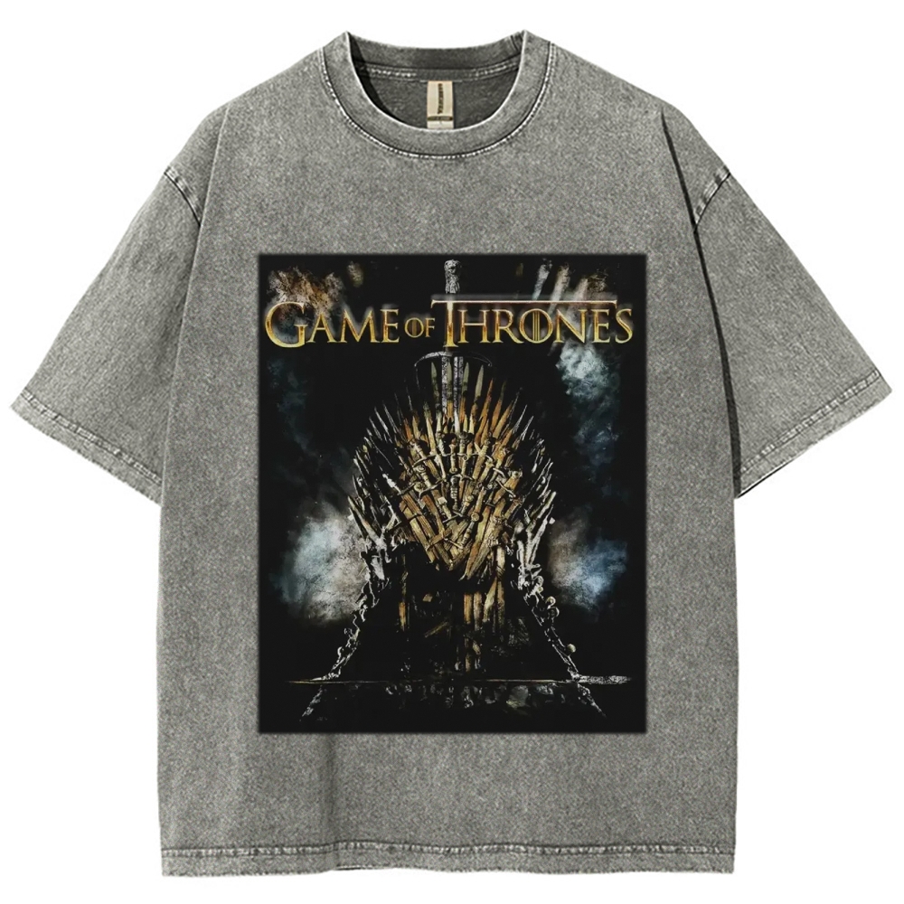 Unisex-Adult Ultra Cotton Washed T-Shirt Graphic GAME OF THRONES TEE 