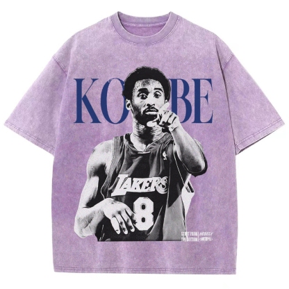 Unisex-Adult Ultra Cotton Washed T-Shirt Graphic KOBE TEE