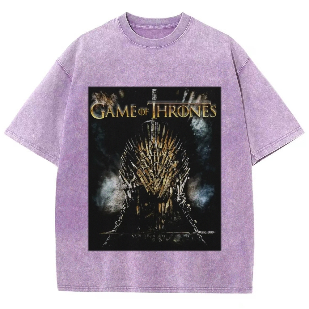 Unisex-Adult Ultra Cotton Washed T-Shirt Graphic GAME OF THRONES TEE 