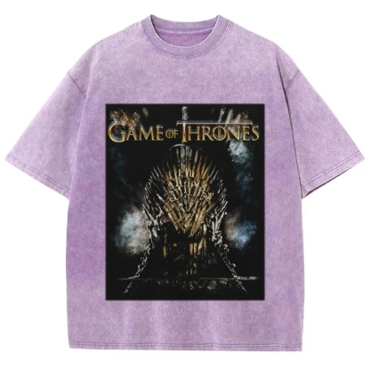 Unisex-Adult Ultra Cotton Washed T-Shirt Graphic GAME OF THRONES TEE 