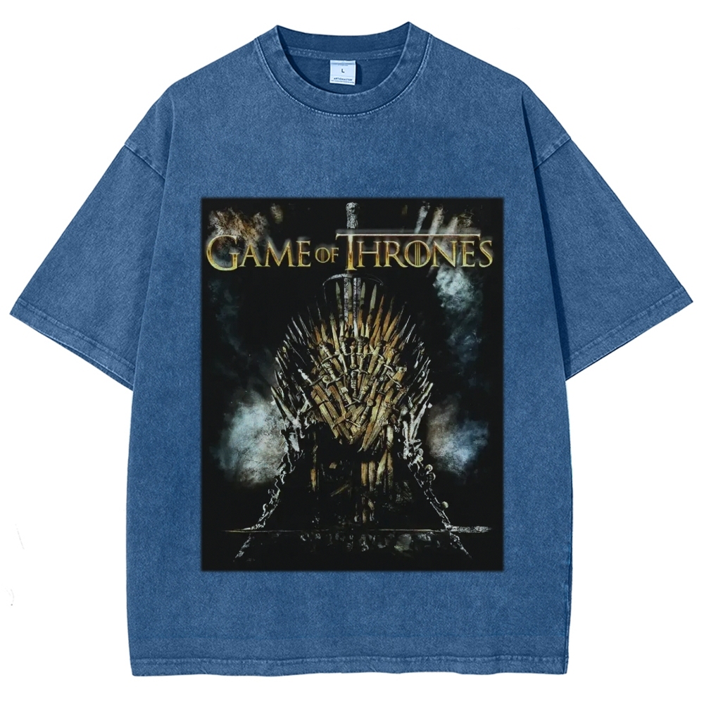 Unisex-Adult Ultra Cotton Washed T-Shirt Graphic GAME OF THRONES TEE 