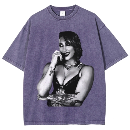 Unisex-Adult Ultra Cotton Washed T-Shirt Graphic 2024 RHEA RIPLEY TEE