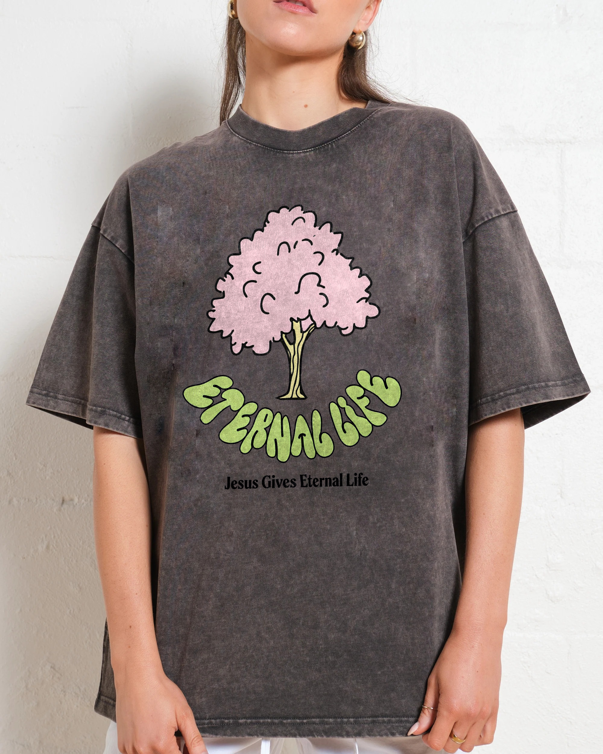 Washed T-Shirt | Eternal Life Forest Unisex Fit TEE | TIDESENCE