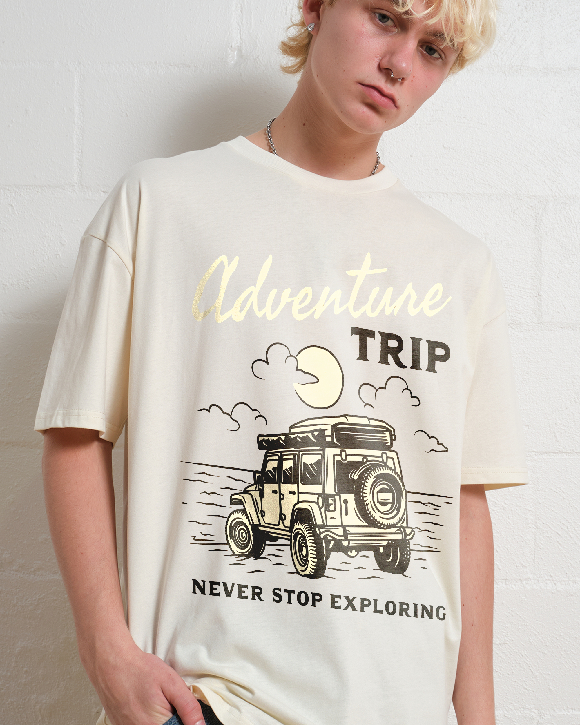 Cotton T-Shirt | Adventure Trip Unisex Never Stop Exploring | TIDESENCE