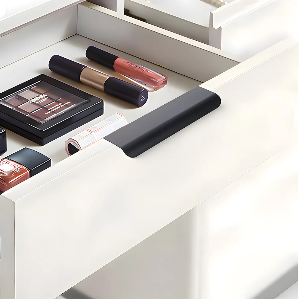 Modern Invisible Metal Cabinet Edge Pulls | Black/Gold 20 Pack Kitchen Handles