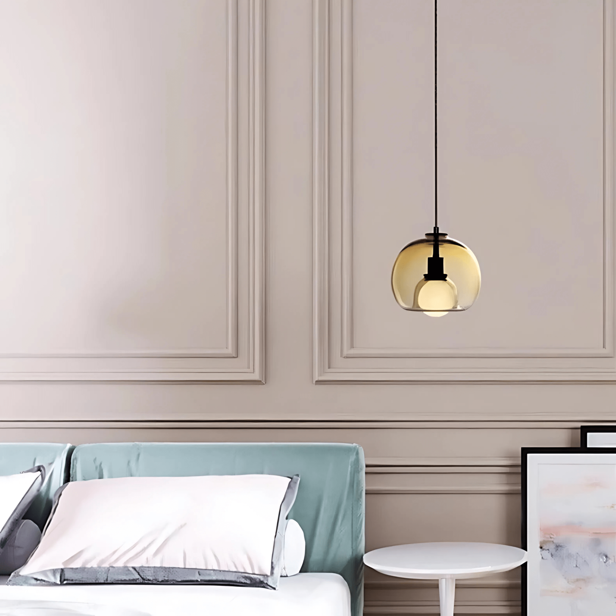 Handblown Glass Plug-in DIning Room Pendant Light