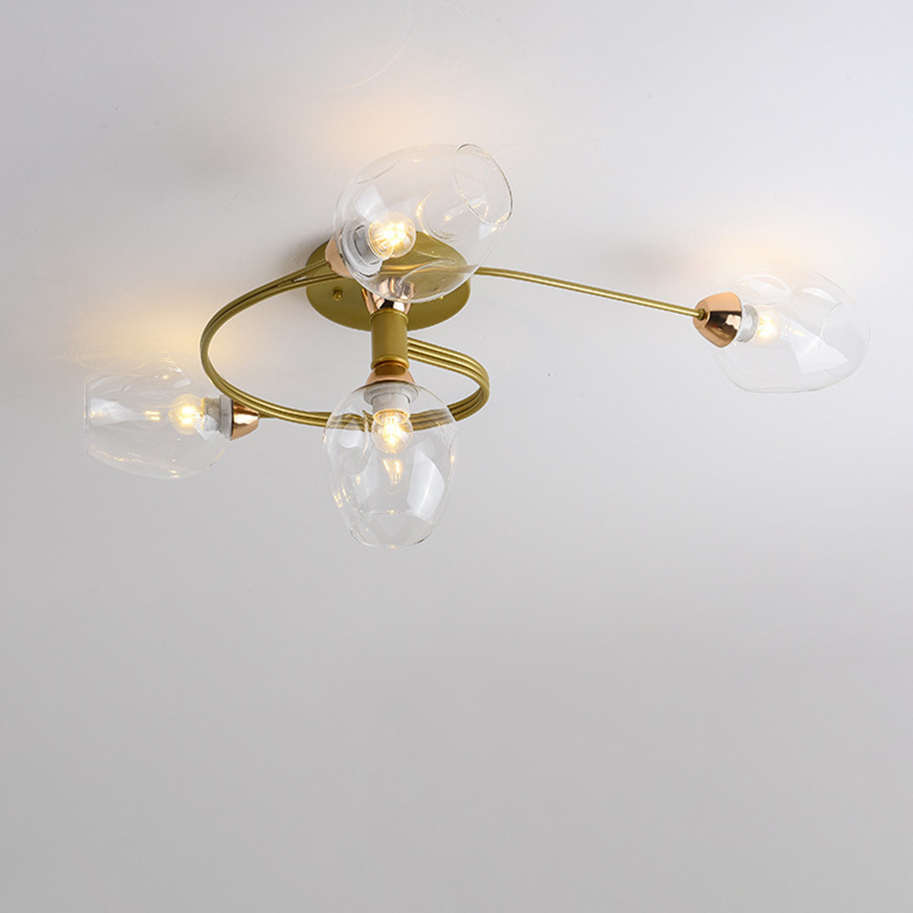 Modern Orbital Glass Bubble Ceiling Light For Living Room