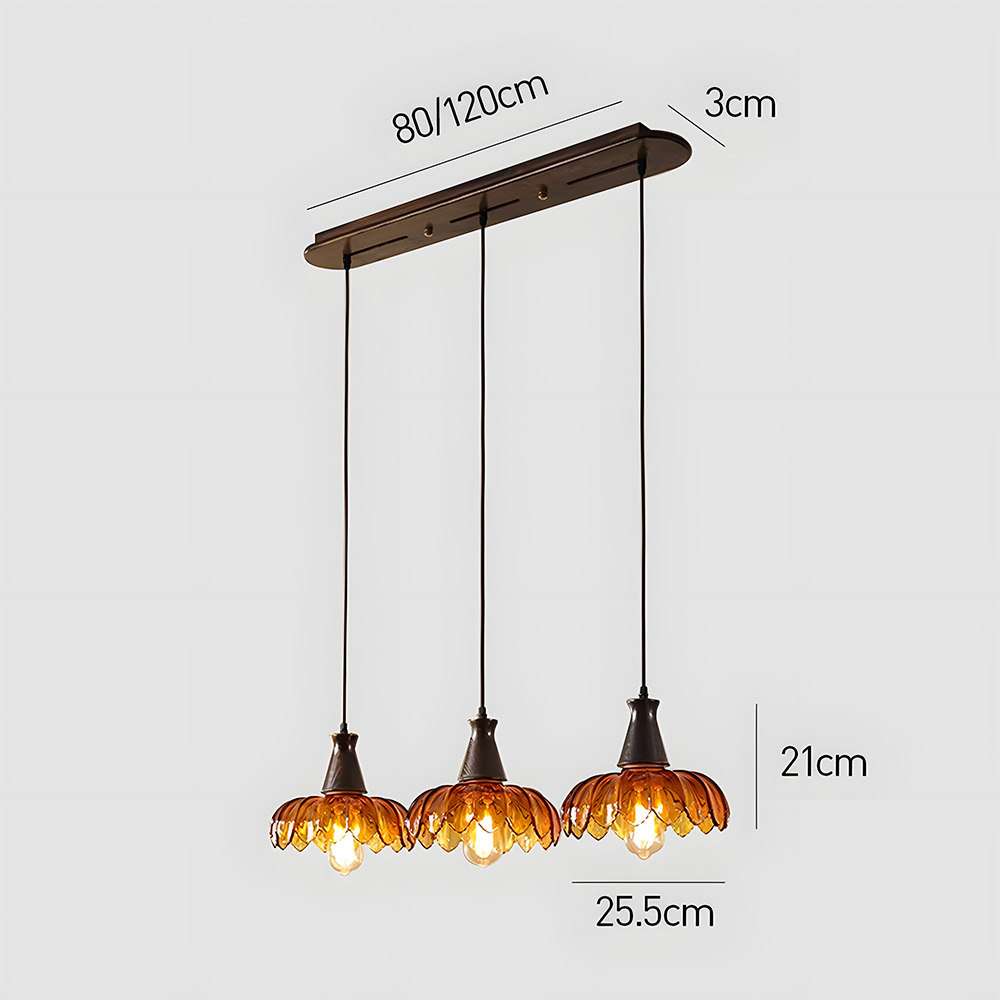 [Copy]Retro Crackle Glass LED Dining Room Pendant Light
