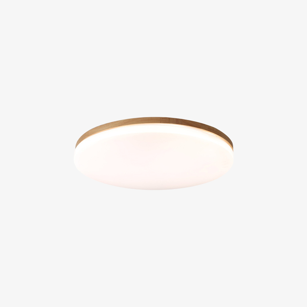 Scandinavian Wooden LED Square Flush Mount Ceiling Light 