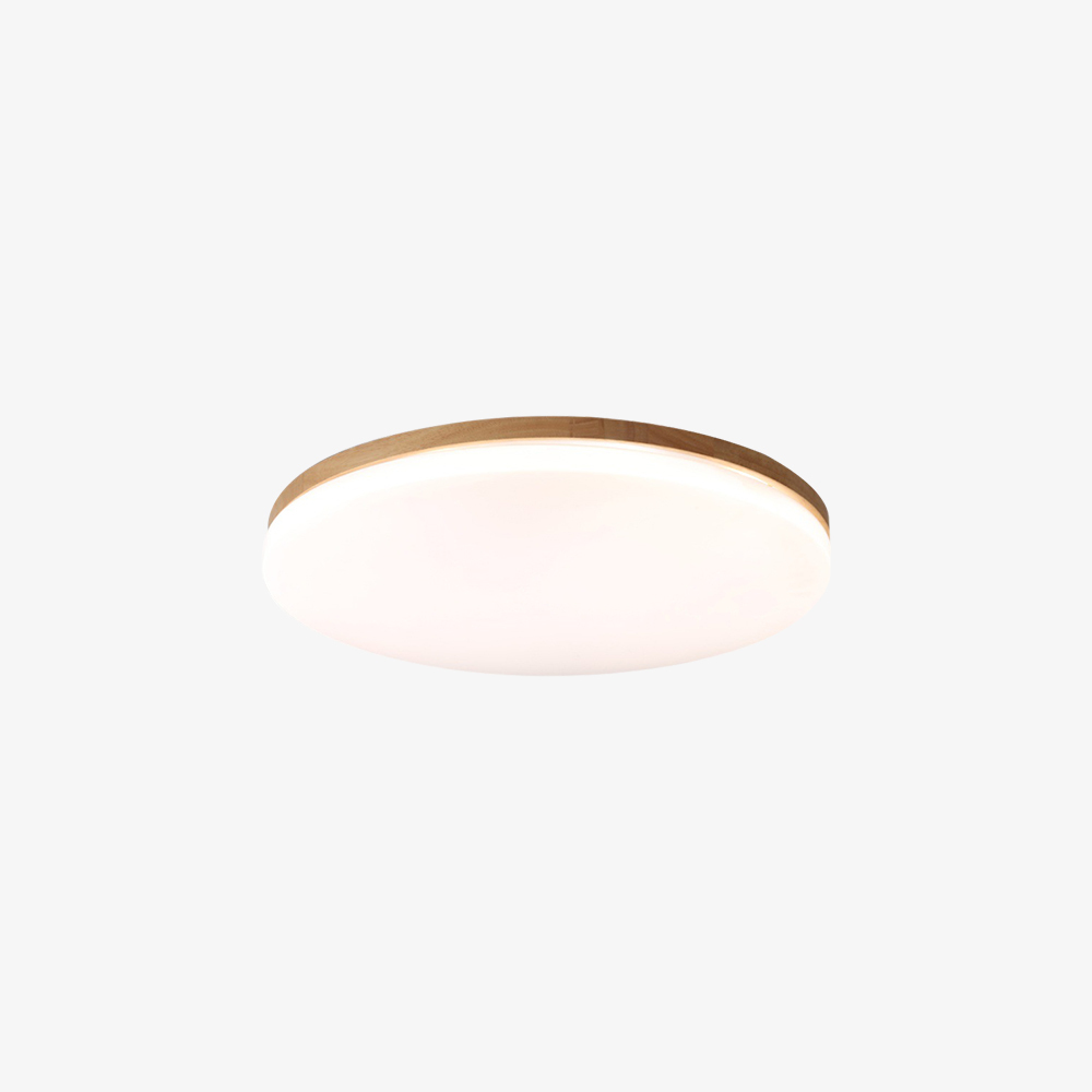 Scandinavian Wooden LED Square Flush Mount Ceiling Light 