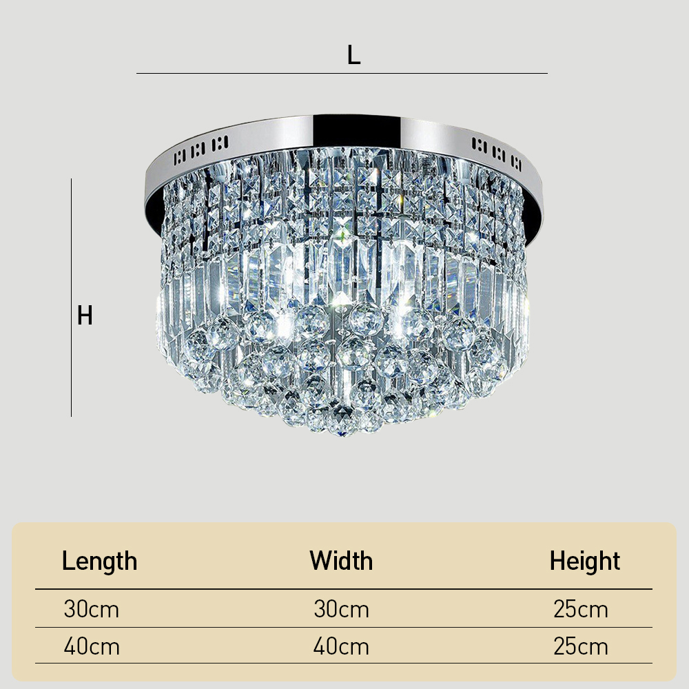 Modern Large Round Crystal Chandelier Ceiling Light​