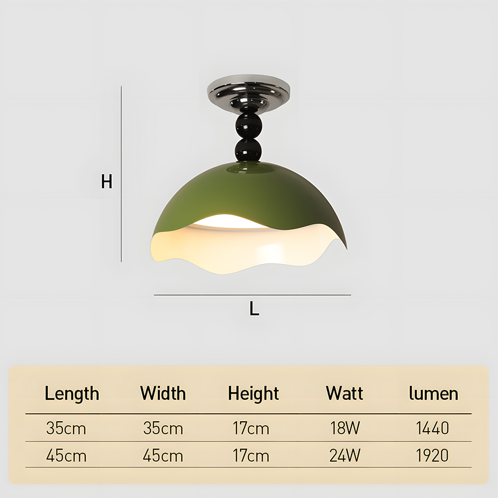 Macaron Corlor Acrylic LED Semi Flush Mount Ceiling Lights​