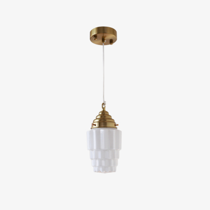Modern Pendant Light Fixture White Finish Hanging Light