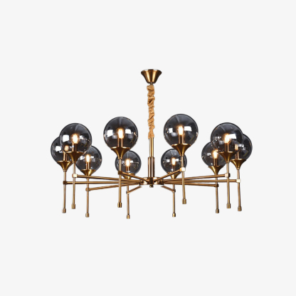 Elegant Modern Smoky Glass Sphere Chandelier