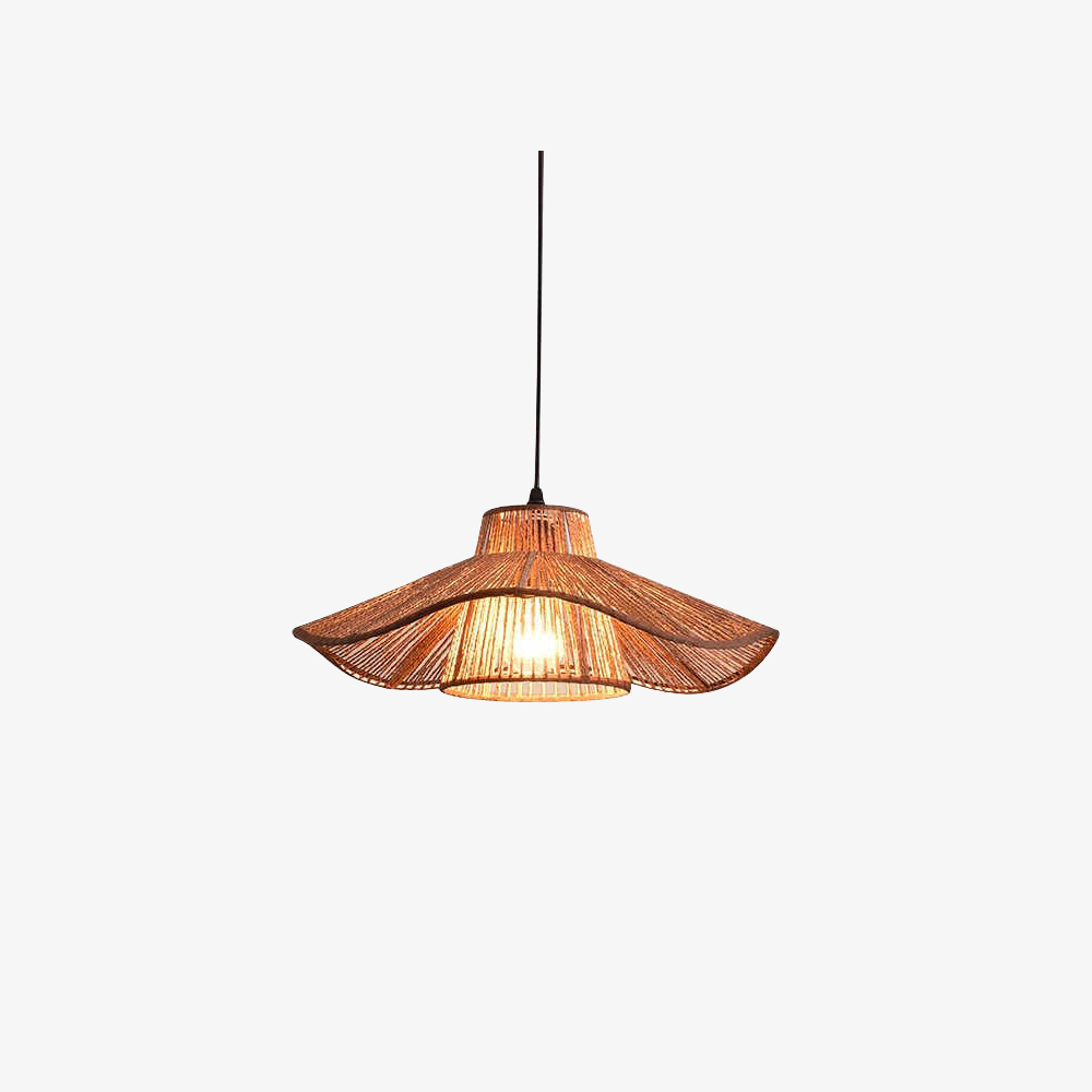 Modern Wooden Paper Woven Pendant Light for Kitchen