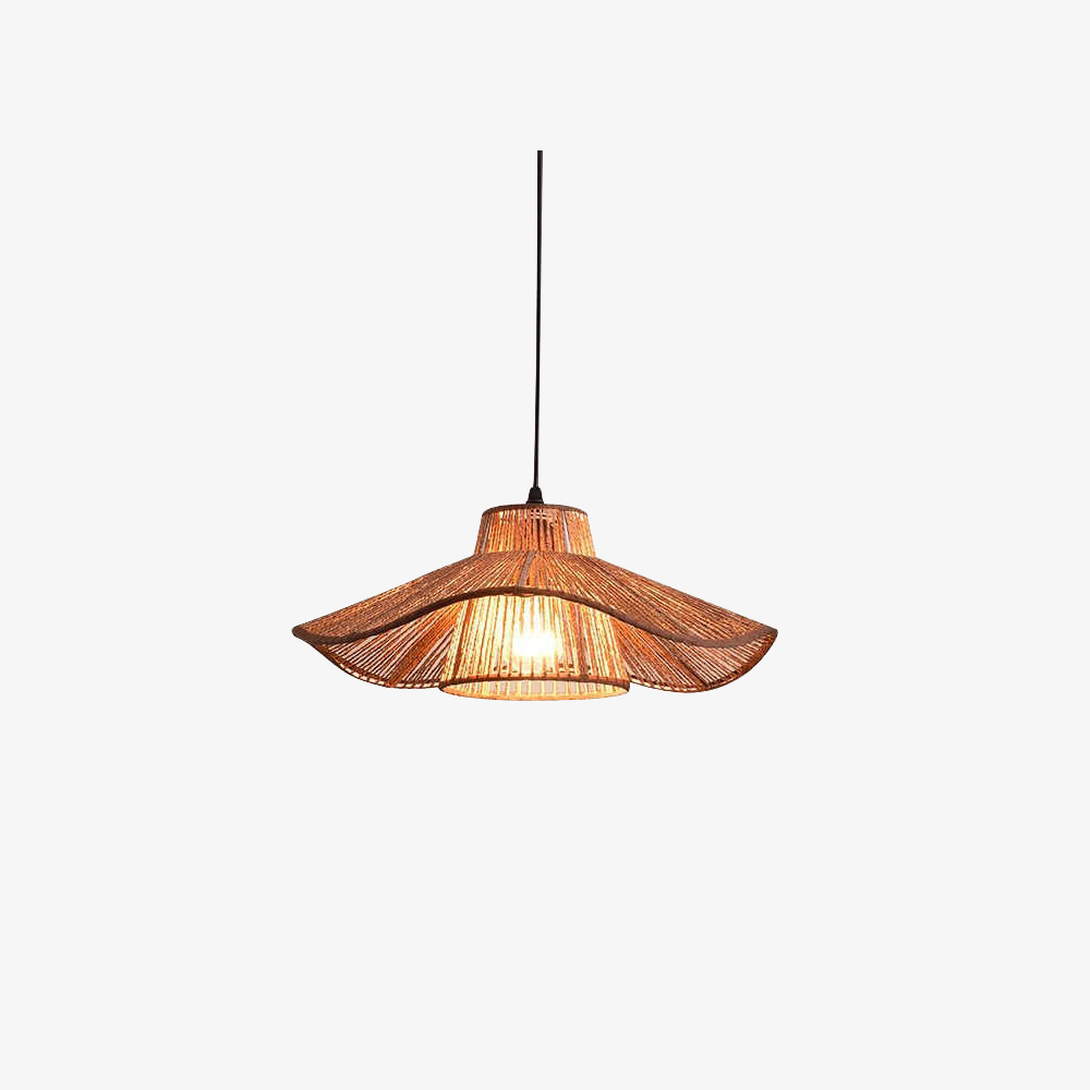 Modern Wooden Paper Woven Pendant Light for Kitchen