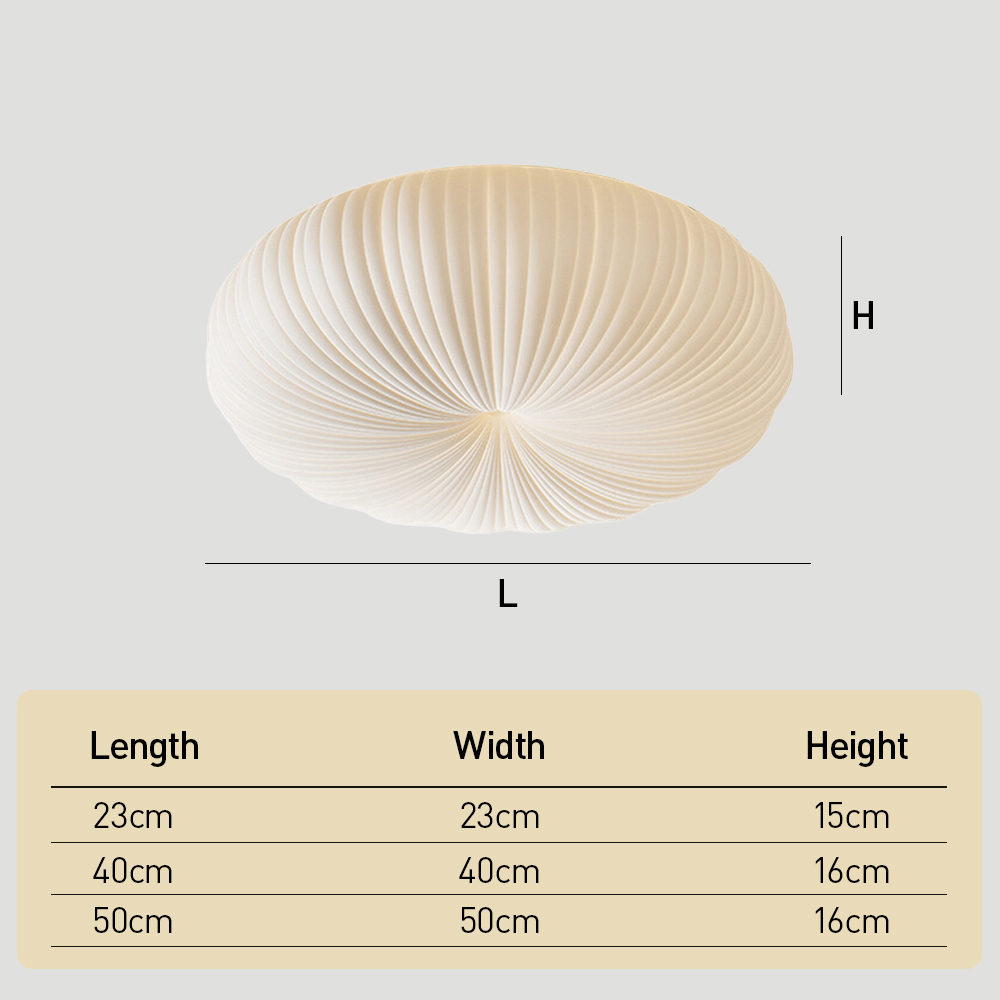 Cream Dimmable Pumpkin White Led Flush Mount Ceiling Light