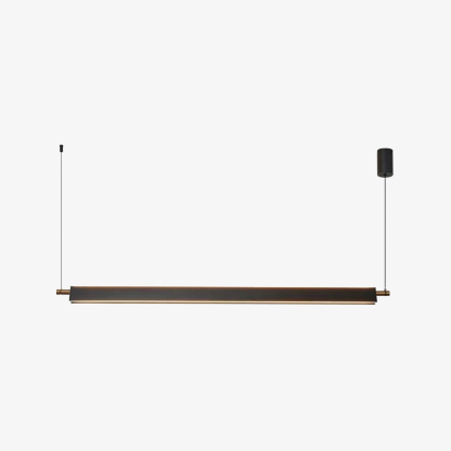 Minimalist Modern LED Black Up-and-Down Lighting Linear Pendant 