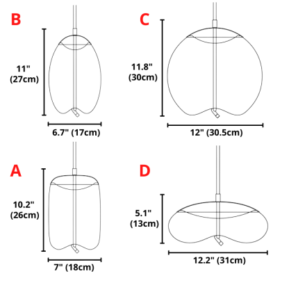 Modern Glass LED Dining Room Pendant Light
