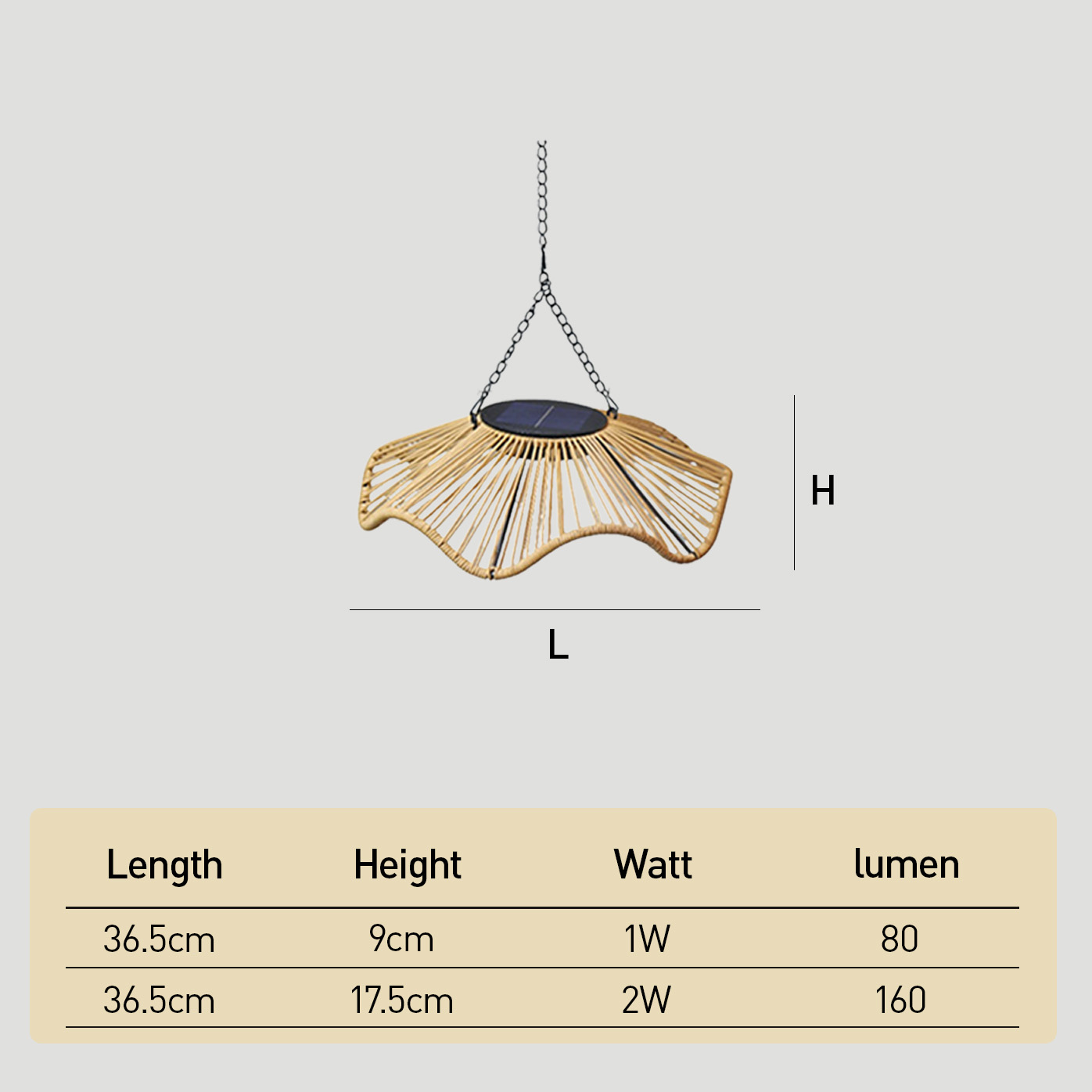 Boho Woven Waterproof Solar Pendant Light for Outdoor Patio