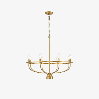 Modern Gold 8-Light Farmhouse Chandelier for Dining Room