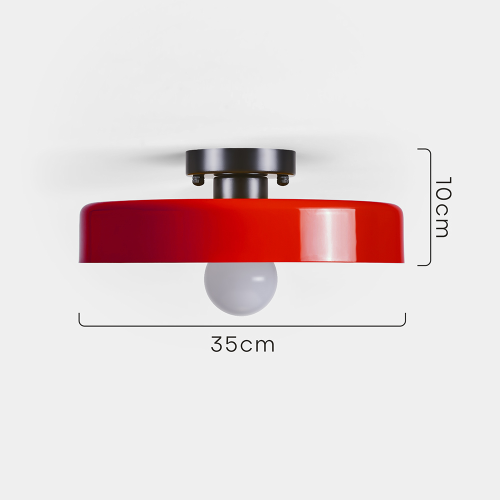 Semi Flush Simple Colorful Iron Bedroom Ceiling Lights