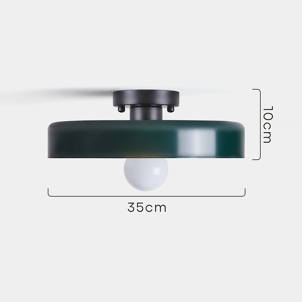 Semi Flush Simple Colorful Iron Bedroom Ceiling Lights