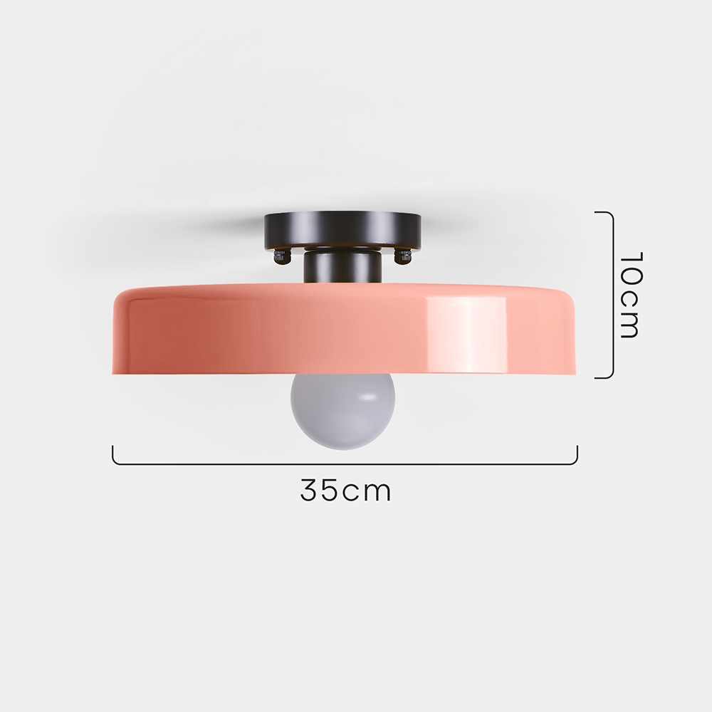 Semi Flush Simple Colorful Iron Bedroom Ceiling Lights