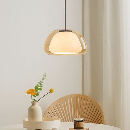 Modern Milk Glass Jelly Pendant Light
