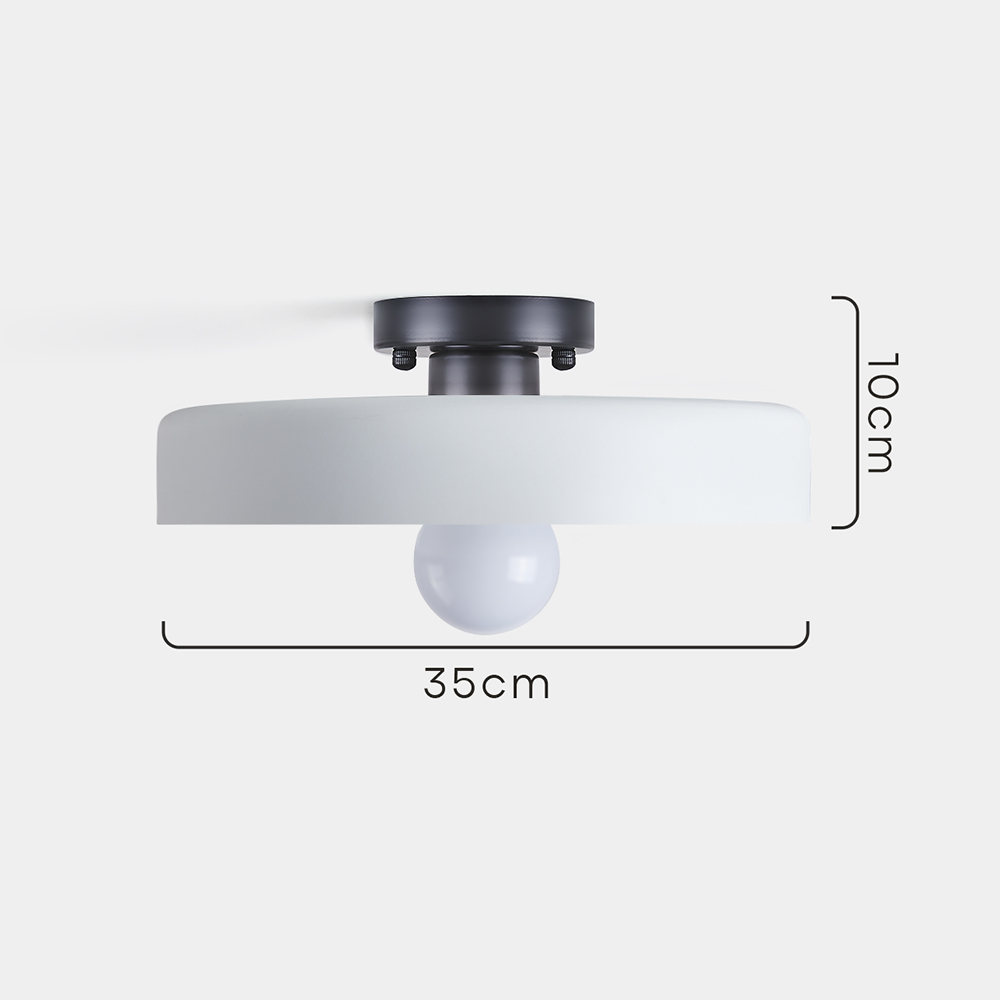 Semi Flush Simple Colorful Iron Bedroom Ceiling Lights