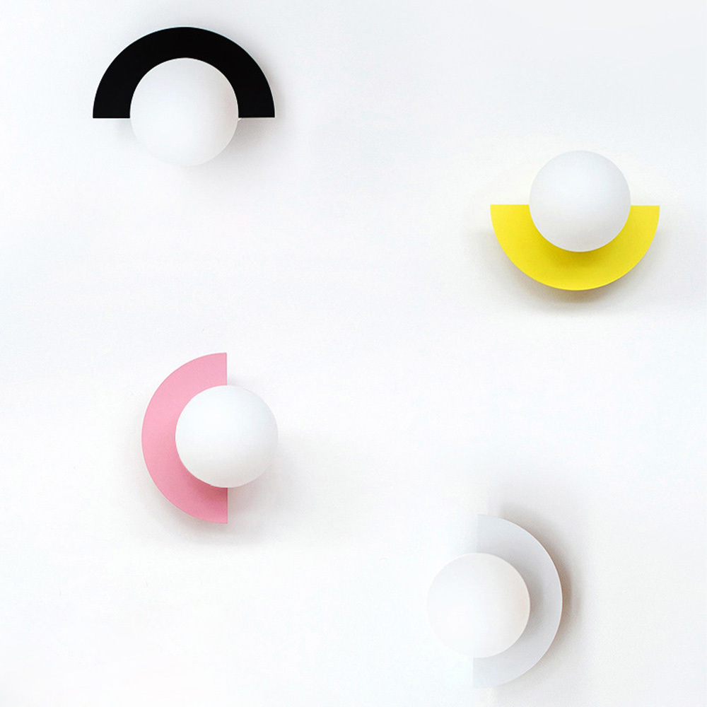 [Copy]Ball Glass Black Wall Lamp Bedside Wall Sconce