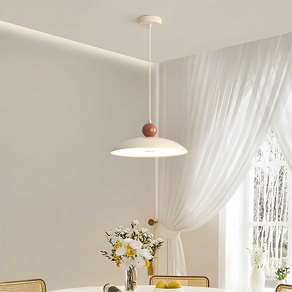 Scandi-Style Cream Minimalist Acrylic Pendant Light