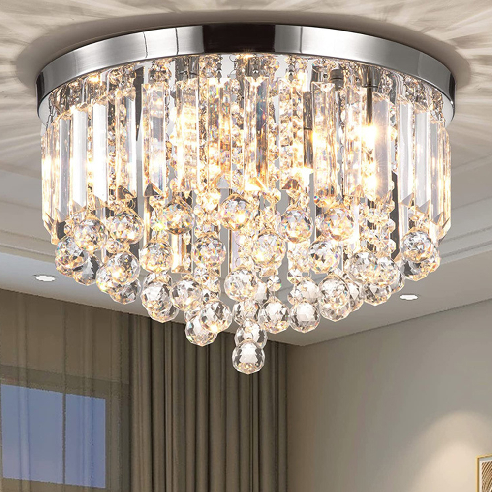 Modern Large Round Crystal Chandelier Ceiling Light​
